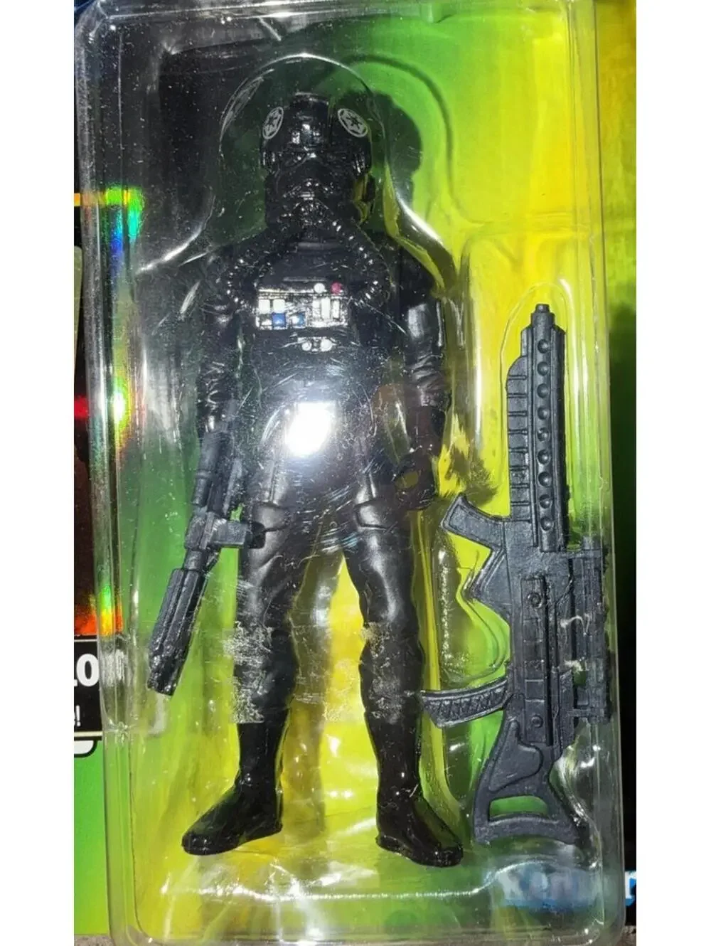 Kenner Star Wars Tie Fighter Pilot Action Figure Red Card And Green Card